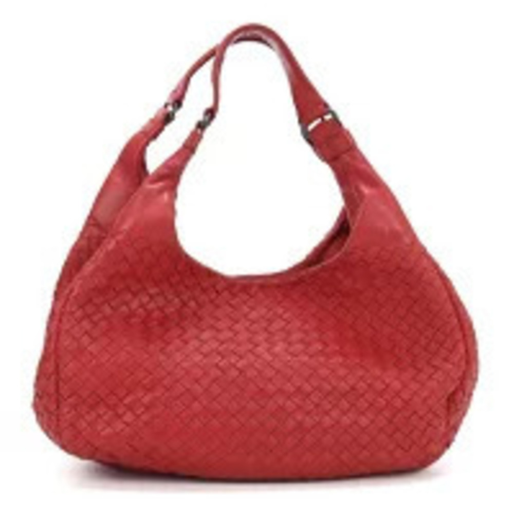 Bottega Veneta Shoulder Bag Intrecciato Campana Leather Red Crossbody